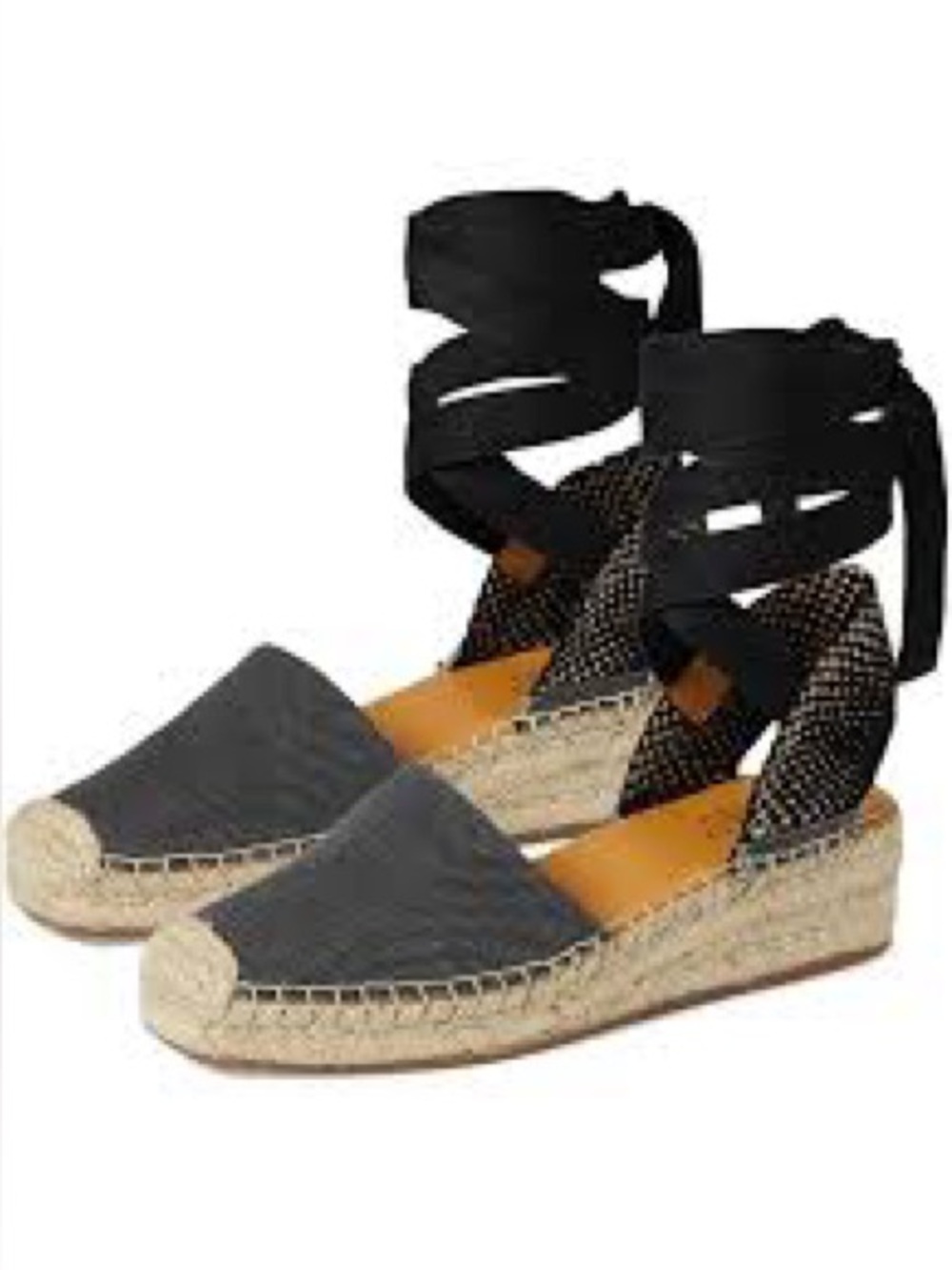Franco Sarto Espadrille tie up sandals a size 7